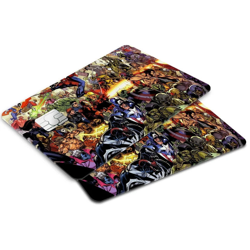 2 Pack Marvel Comics Characters Credit Debit Card Sticker Vinyl Decal Skin Cool