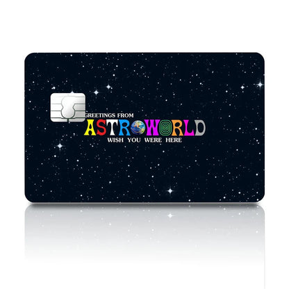 2 Pack Travis Scott Astroworld Credit Debit Card Sticker Vinyl Decal Skin Music