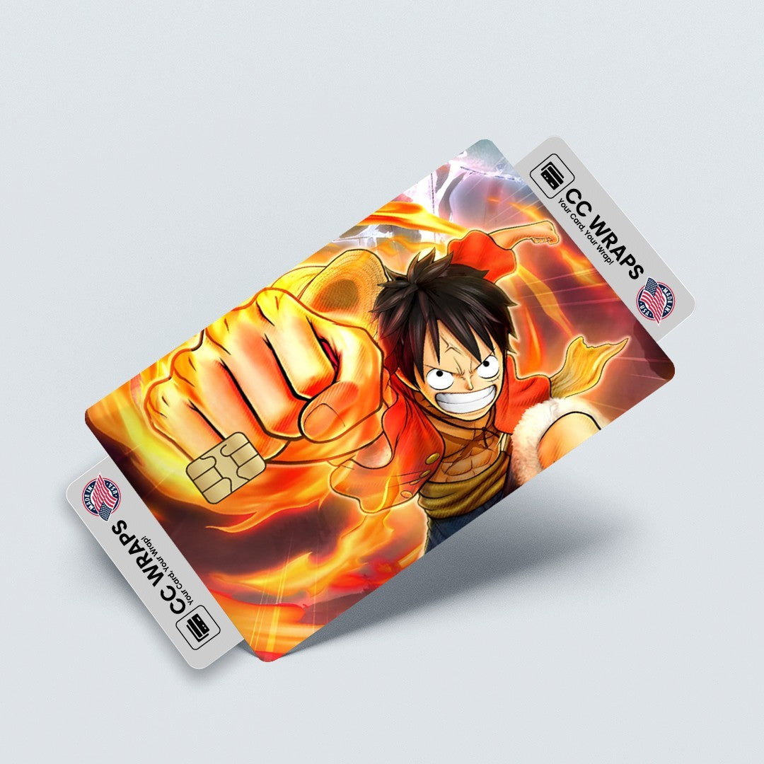 2 Pack One Piece Anime Credit Debit Card Waterproof Sticker Vinyl Durable Decal