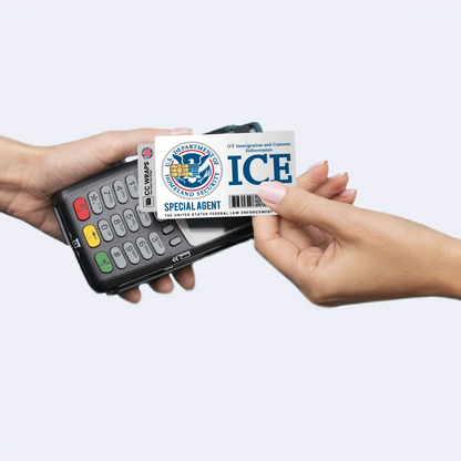 2 Pack ICE Credit Debit Card Sticker Durable Waterproof Vinyl Decal Durable Skin