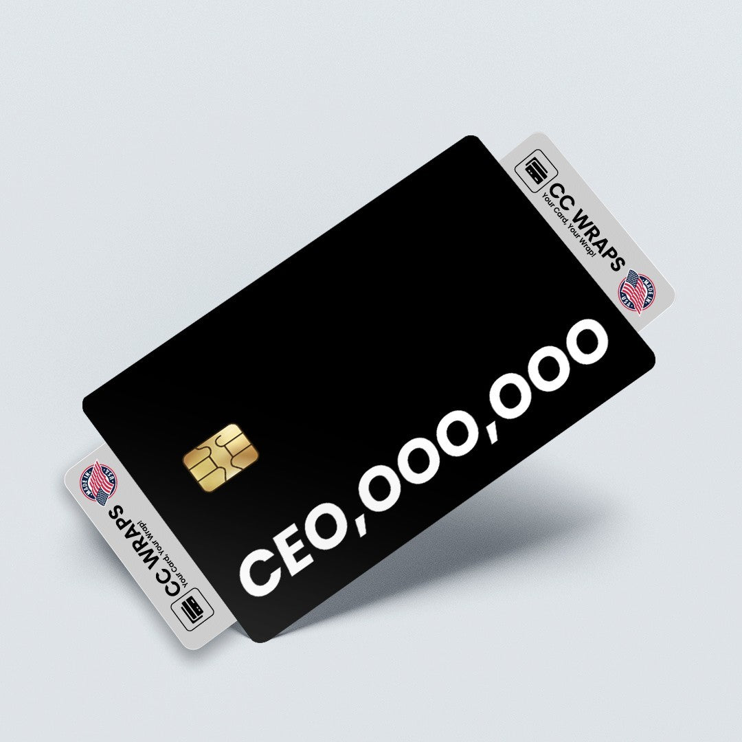 CEO BlackCool Credit Debit Card Sticker Luxury Boss Hustle Money Vinyl Skin