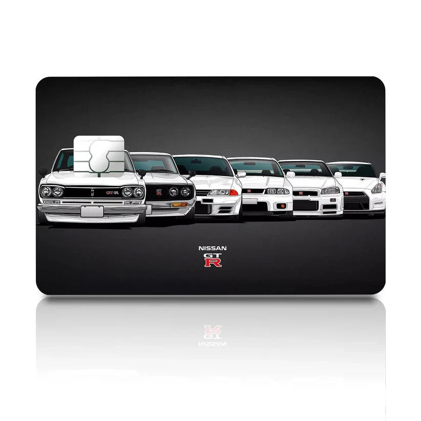2 Pack Nissan GTR Car Evolution Credit Debit Card Sticker Vinyl Decal Skin JDM