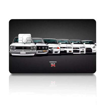 2 Pack Nissan GTR Car Evolution Credit Debit Card Sticker Vinyl Decal Skin JDM