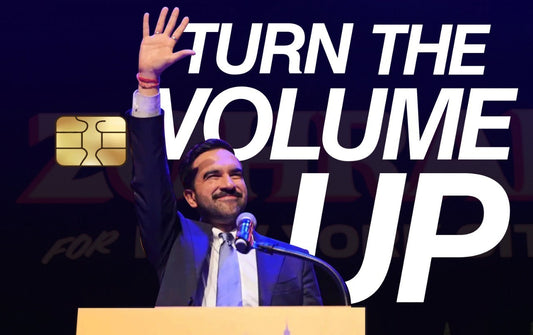 2 Pack Mamdani Turn Up The Volume Credit Debit Card Sticker Vinyl Decal Skin