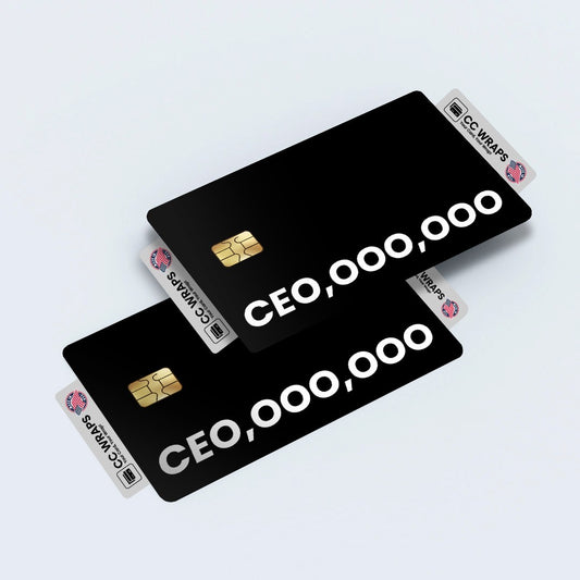 CEO BlackCool Credit Debit Card Sticker Luxury Boss Hustle Money Vinyl Skin