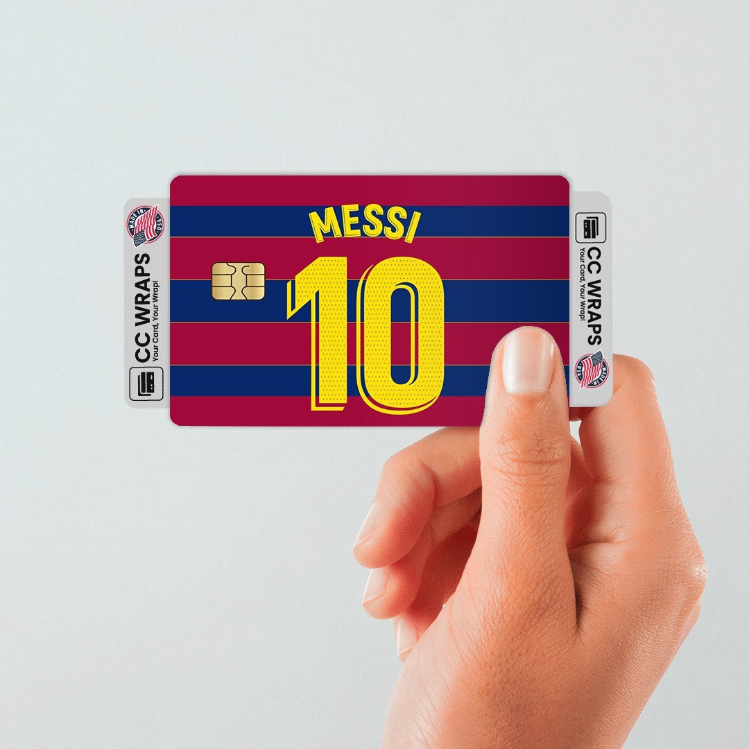 2 Pack Lionel Messi Credit Debit Card Sticker Vinyl Decal Skin Football Soccer