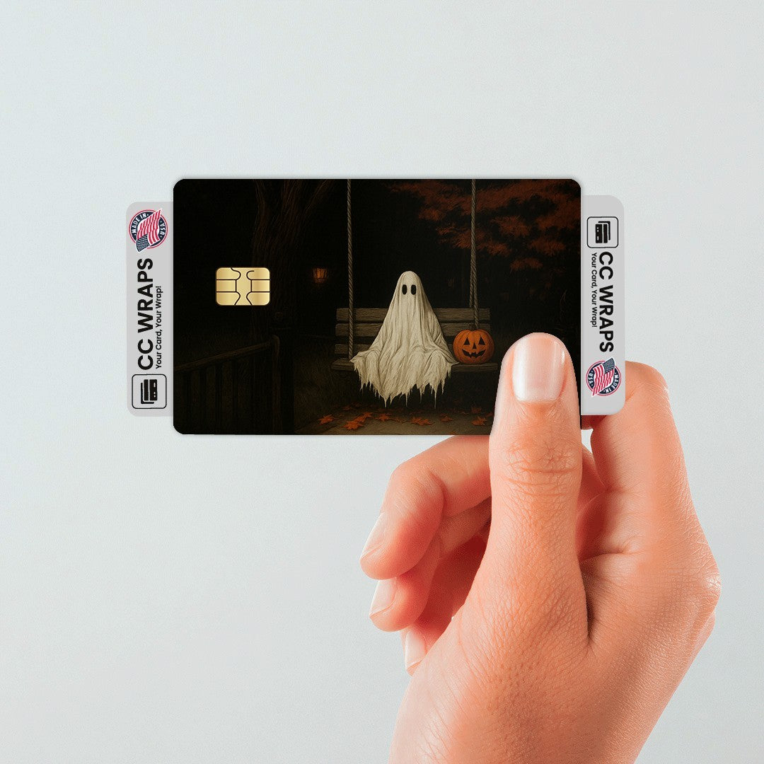 2 Pack Spooky Halloween Credit Debit Card Sticker Vinyl Decal Skin Horror Fun