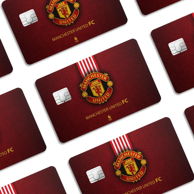 2 Pack Manchester United Credit Debit Card Sticker Vinyl Decal Skin Football