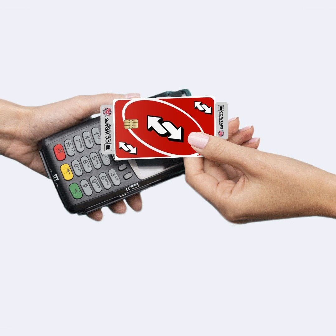 2 Pack Uno Reverse Card Credit Debit Sticker Vinyl Decal Skin Durable Fun