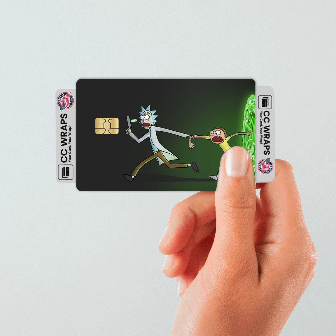 2 Pack Rick and Morty Credit Debit Card Sticker Vinyl Decal Skin Funny Cool