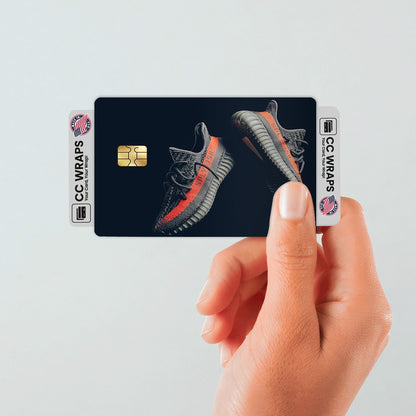 2 Pack Yeezy Black Credit Debit Card Sticker Vinyl Decal Skin Cool Sneaker Style