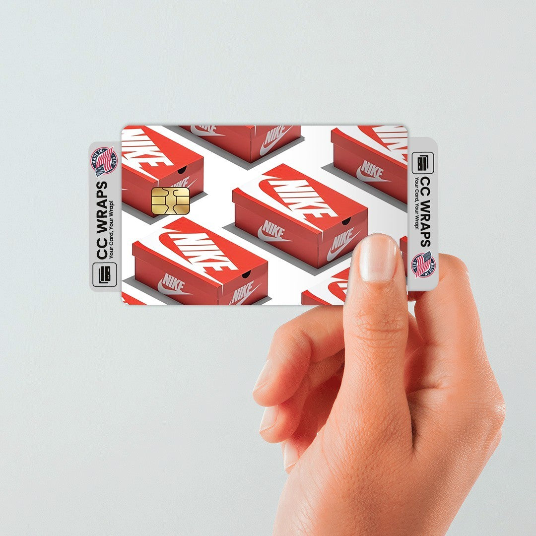 2 Pack Nike Shoe Box Credit Debit Card Sticker Vinyl Decal Skin Sneaker Style