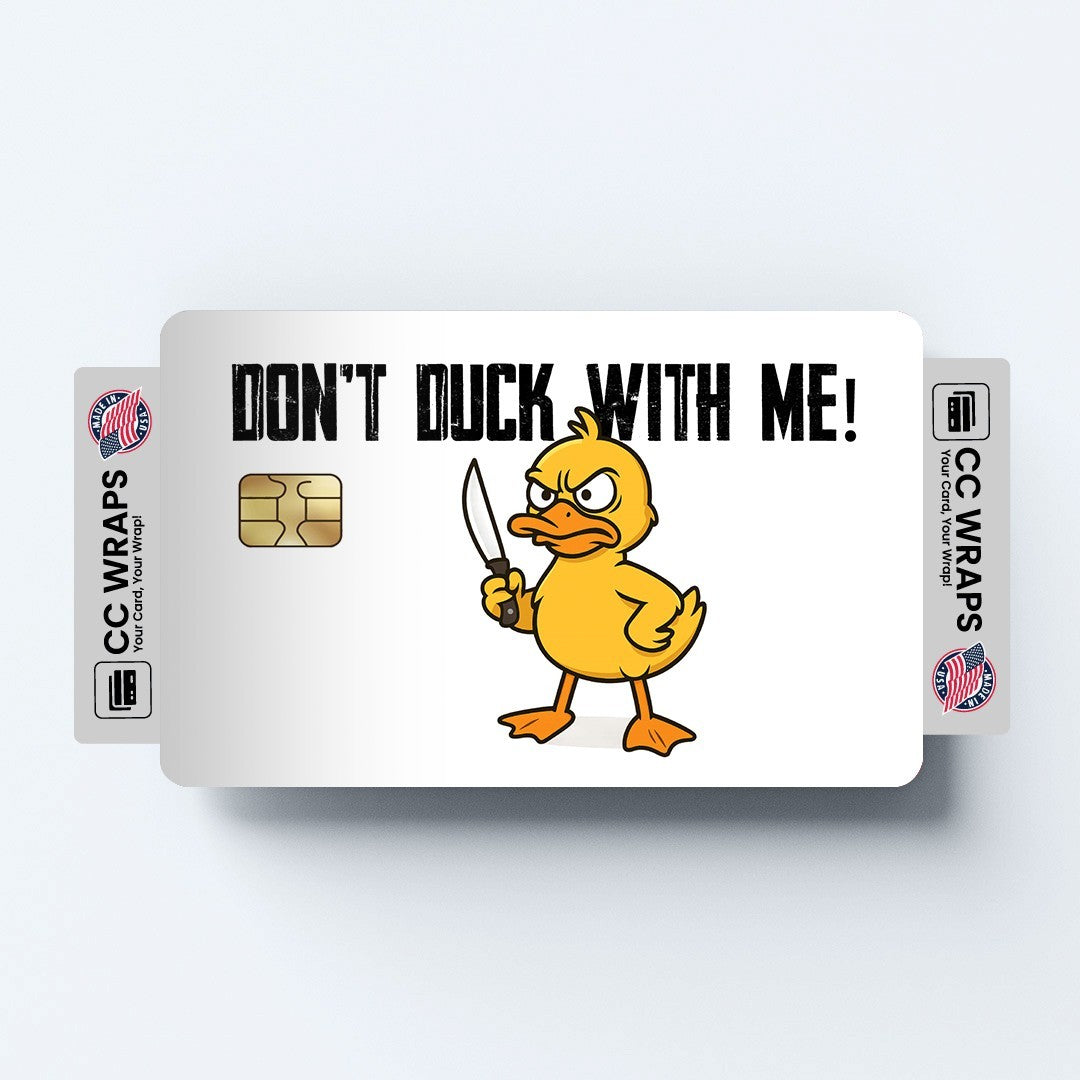 2 Pack Don’t Duck With Me Funny Credit Debit Card Sticker Vinyl Decal Skin Humor