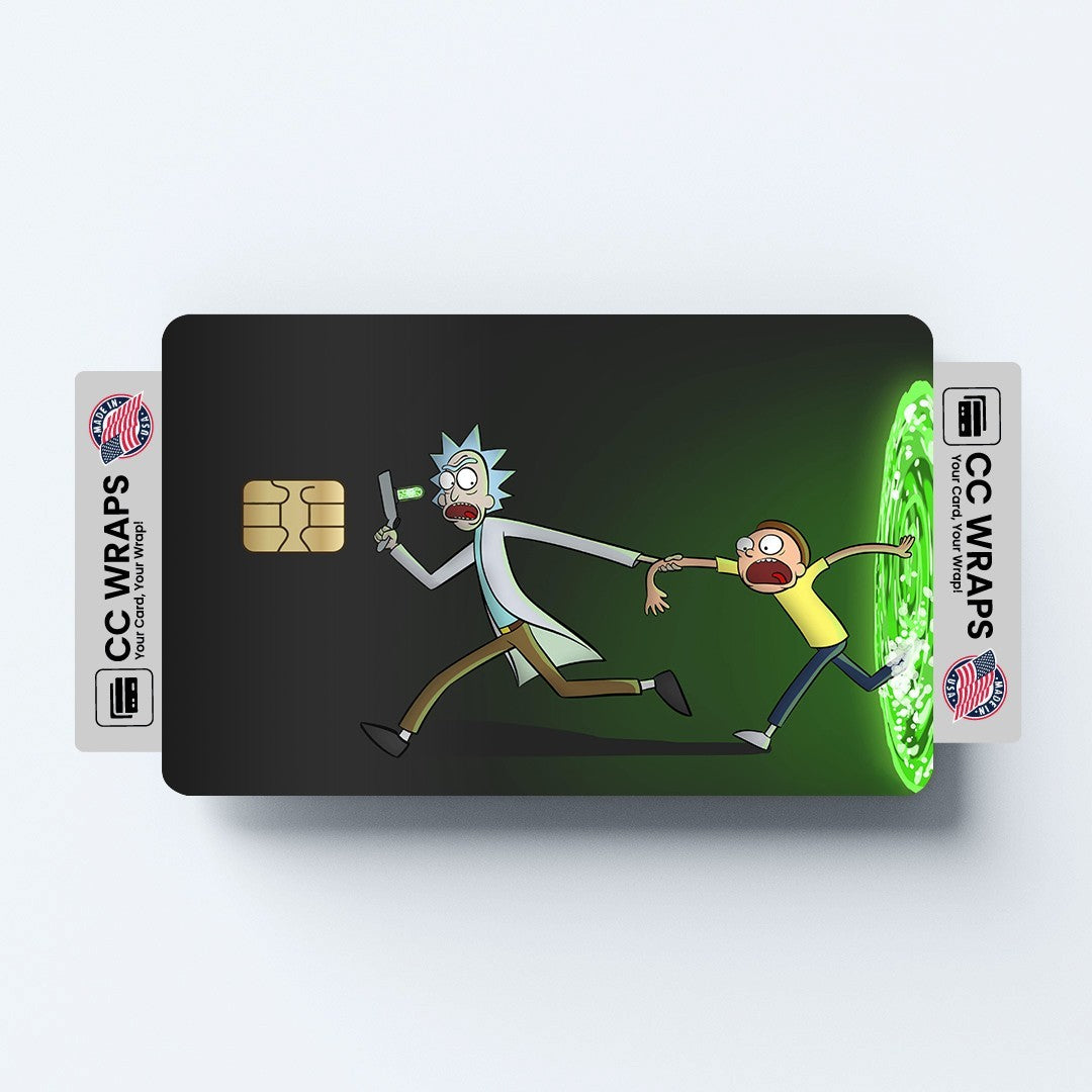 2 Pack Rick and Morty Credit Debit Card Sticker Vinyl Decal Skin Funny Cool