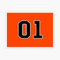 Dukes Of Hazard General Lee Sticker 5 x 4 Inches
