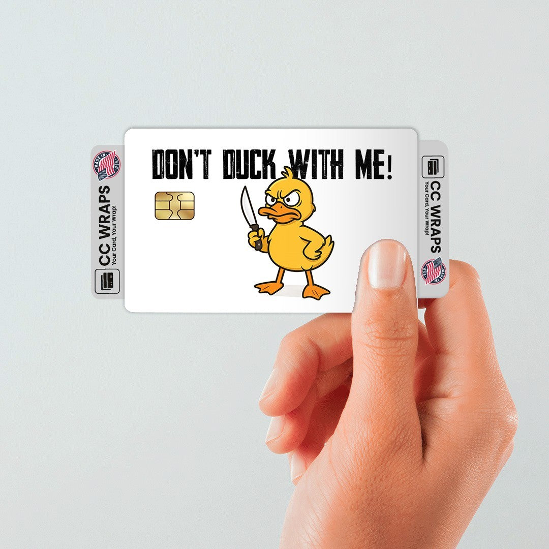 2 Pack Don’t Duck With Me Funny Credit Debit Card Sticker Vinyl Decal Skin Humor