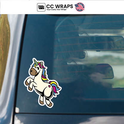 2 Pack Unicorn Sticker 4x3inch Waterproof Vinyl Decal Cute Magical Laptop Bottle