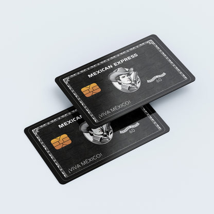 Mexican Express Black Chalino Vinyl Credit Card Sticker by CC Wraps