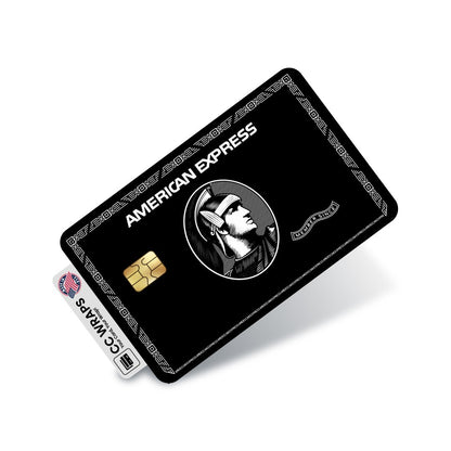 2 Pack Black American Express Credit Debit Card Sticker Vinyl Skin Durable Decal