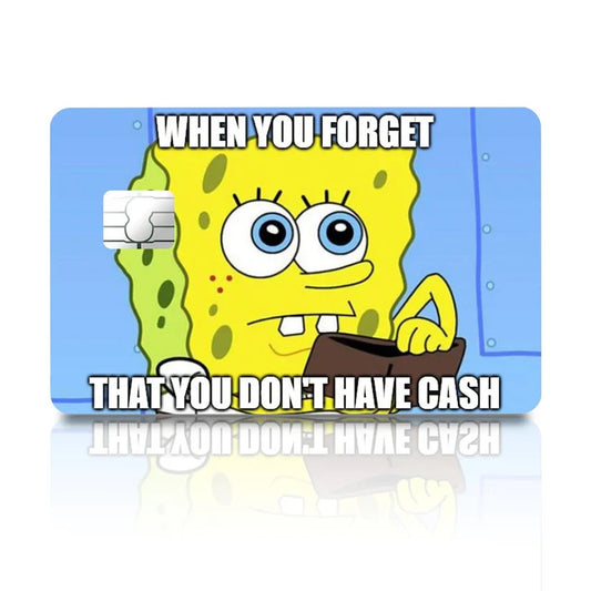 2 Pack Funny SpongeBob Credit Debit Card Sticker Vinyl Decal Skin Cartoon Cool