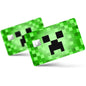 2 Pack Minecraft Creeper Credit Debit Card Sticker Vinyl Decal Skin Gamer Cool
