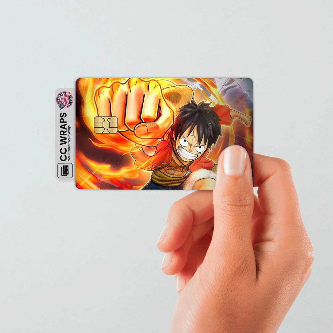 2 Pack One Piece Anime Credit Debit Card Waterproof Sticker Vinyl Durable Decal