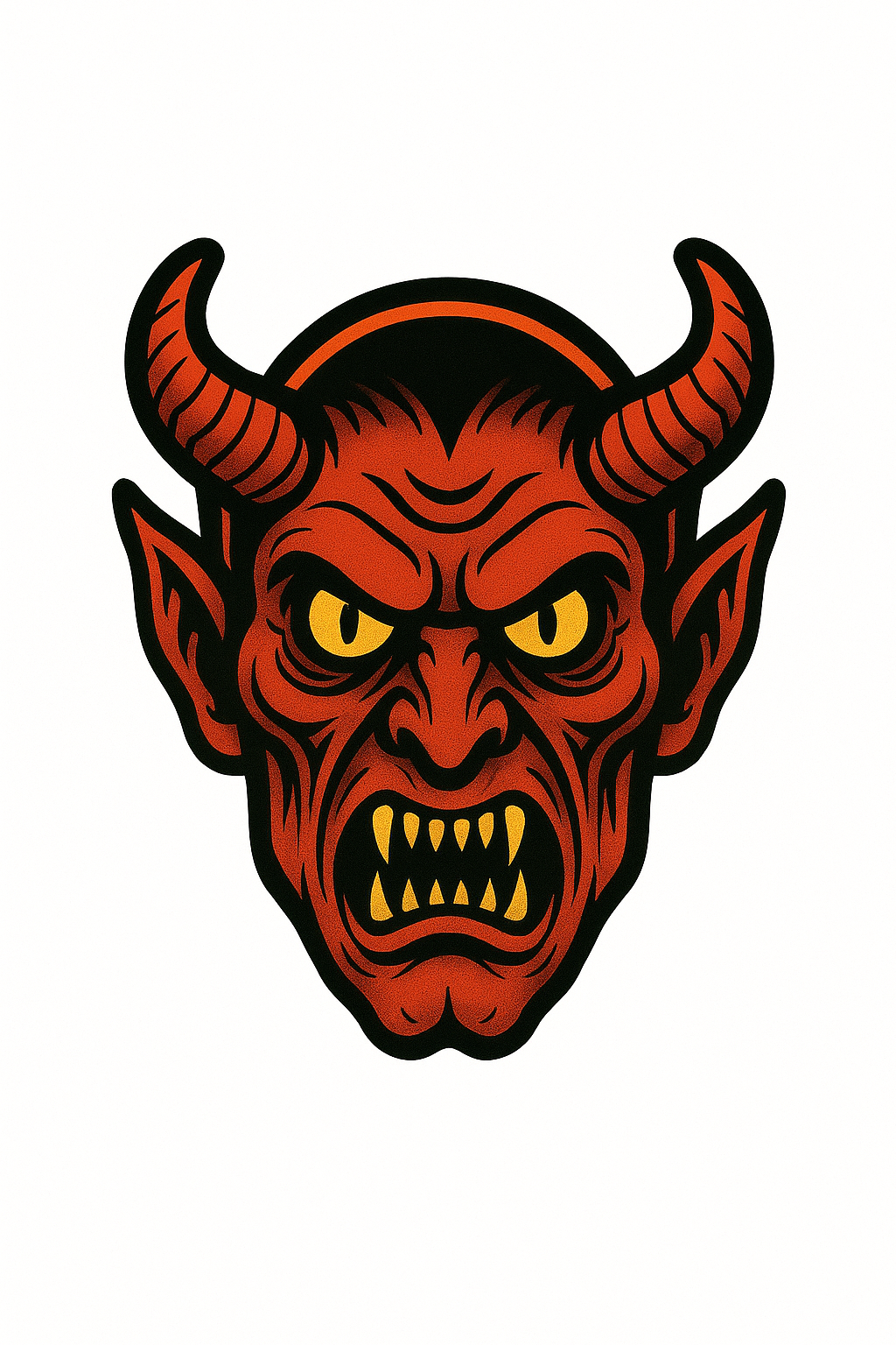 Pack of 2 Scary Red Demon Stickers 5x5 Inch | Spooky Halloween Vinyl Decal