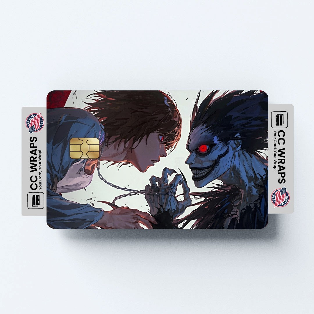 2 Pack Death Note Anime Credit Debit Card Sticker Vinyl Decal Skin L Light Cool