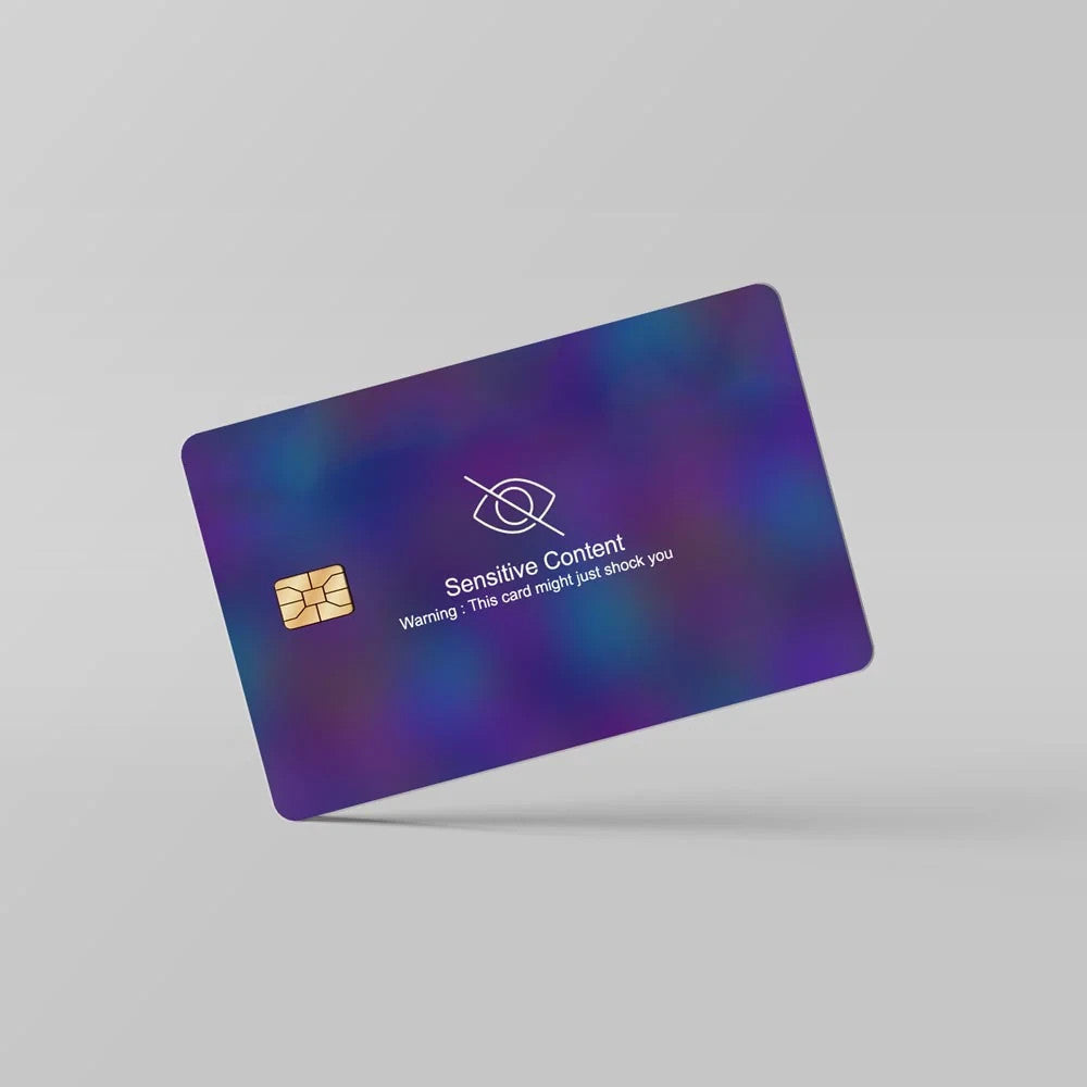 Funny Sensitive Content Meta Credit Debit Card Sticker Vinyl Decal Skin Cover