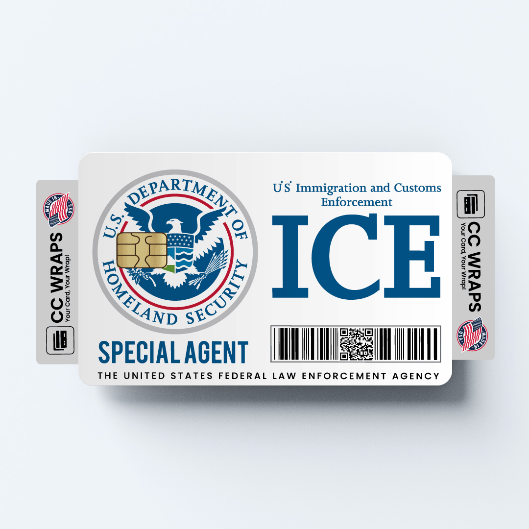 2 Pack ICE Credit Debit Card Sticker Durable Waterproof Vinyl Decal Durable Skin