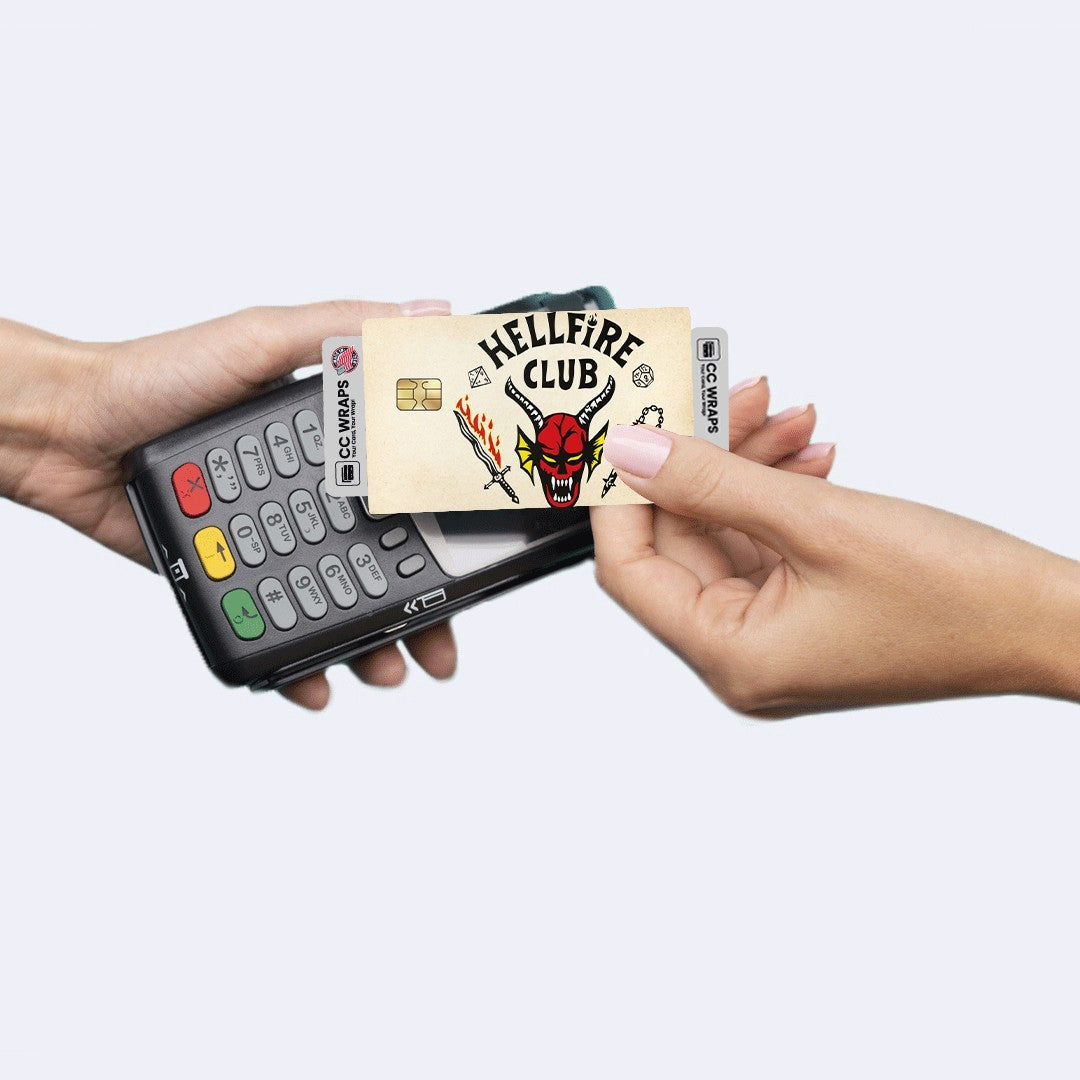 2 Pack Hellfire Club Credit Debit Card Sticker Vinyl Decal Skin Stranger Things