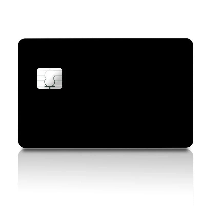 2 Pack Matte Black Credit Debit Card Sticker Vinyl Decal Skin Sleek Minimalist