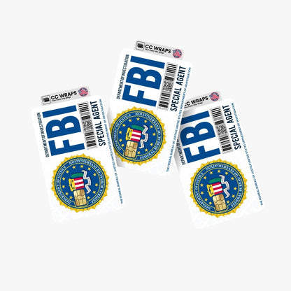 2 Pack Exclusive FBI Credit Debit Card Sticker Vinyl Skin Durable Decal