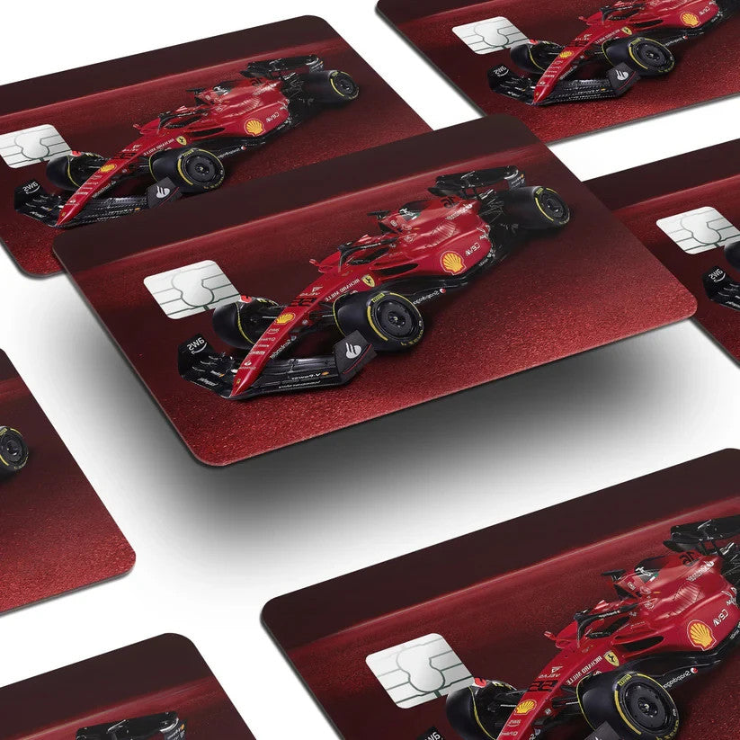 2 Pack Ferrari F1 Scuderia Credit Debit Card Sticker Vinyl Decal Skin Racing Car