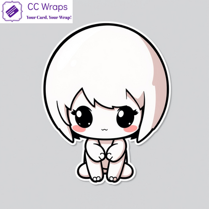 Cute Anime Girl Vinyl Sticker Kawaii Aesthetic Female Character Decal for Laptop