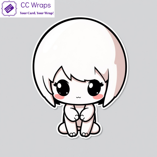 Cute Anime Girl Vinyl Sticker Kawaii Aesthetic Female Character Decal for Laptop