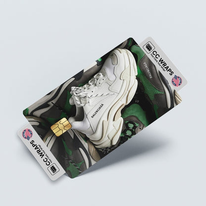 White Balenciaga Shoes Credit Debit Card Sticker Luxury Fashion Vinyl Skin