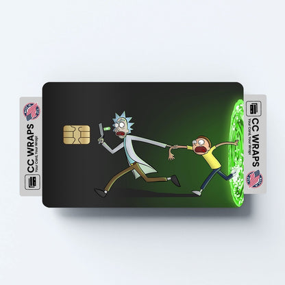 2 Pack Rick and Morty Credit Debit Card Sticker Vinyl Decal Skin Funny Cool