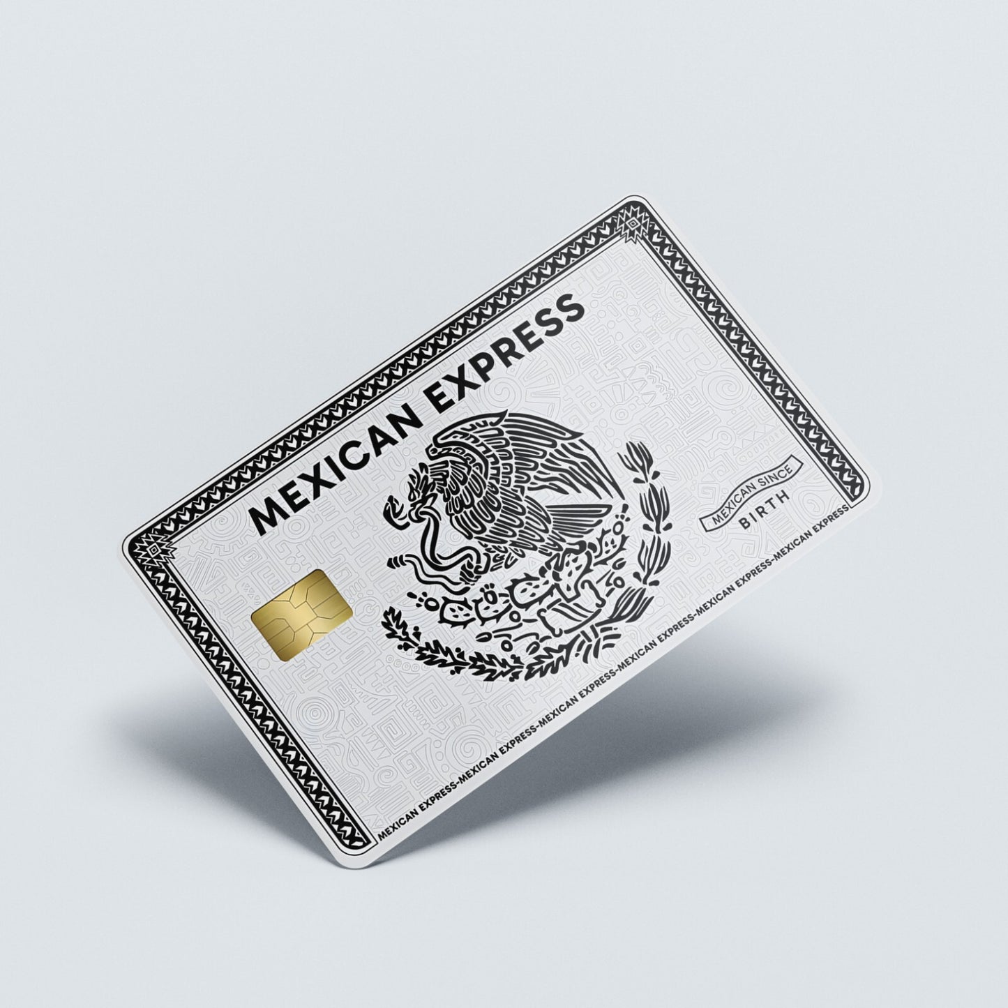 Mexican Express Silver Blackhawk Vinyl Credit Card Sticker Debit Card Sticker