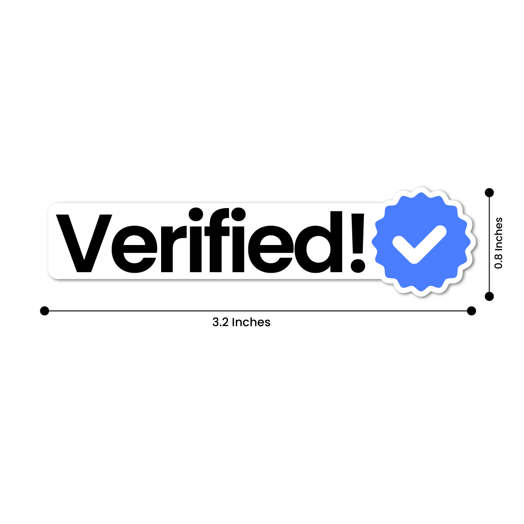 Pack of 2 Verified Stickers 4 Inch Cool Social Media Blue Check Vinyl Decals