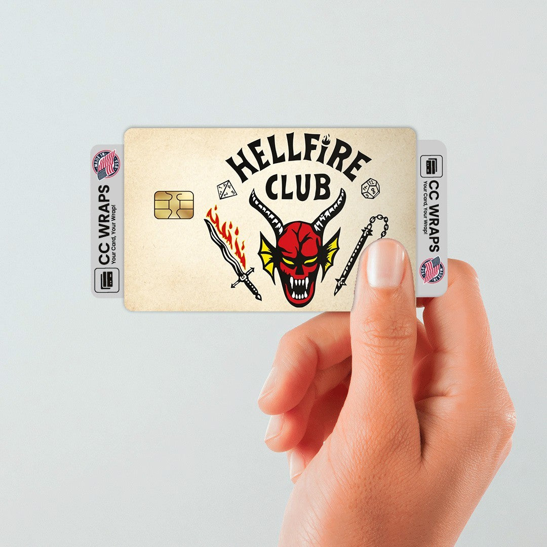 2 Pack Hellfire Club Credit Debit Card Sticker Vinyl Decal Skin Stranger Things