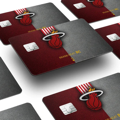 2 Pack Miami Heat Credit Debit Card Sticker Vinyl Decal Skin NBA Basketball Fan