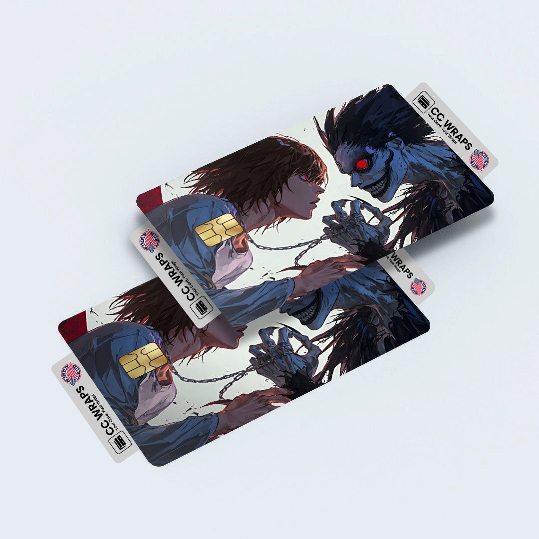 2 Pack Death Note Anime Credit Debit Card Sticker Vinyl Decal Skin L Light Cool