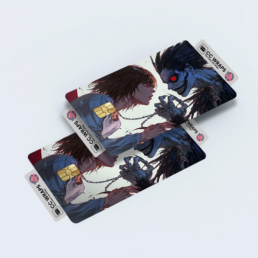 2 Pack Death Note Anime Credit Debit Card Sticker Vinyl Decal Skin L Light Cool