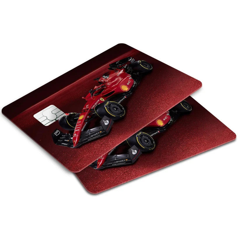 2 Pack Ferrari F1 Scuderia Credit Debit Card Sticker Vinyl Decal Skin Racing Car