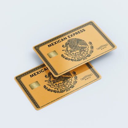 Mexican Express BlackHawk Edition Gold Vinyl Credit Card Sticker Debit Card Skin