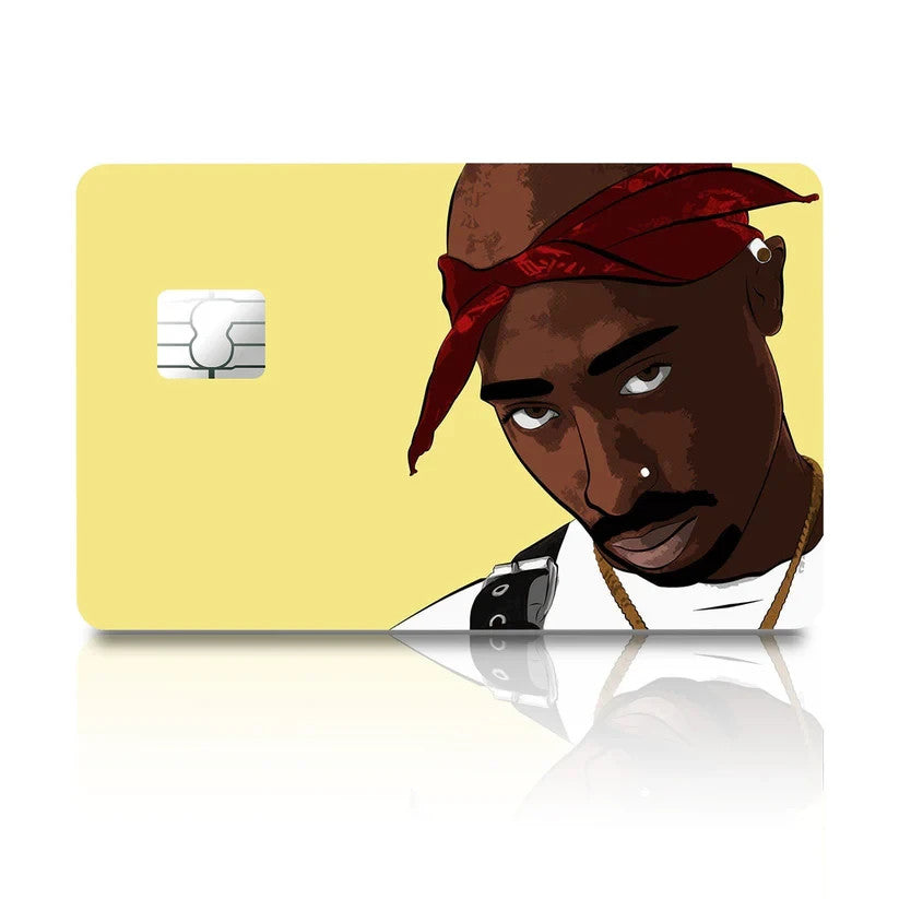 2 Pack Tupac Shakur Credit Debit Card Sticker Vinyl Decal Skin Hip Hop Legend