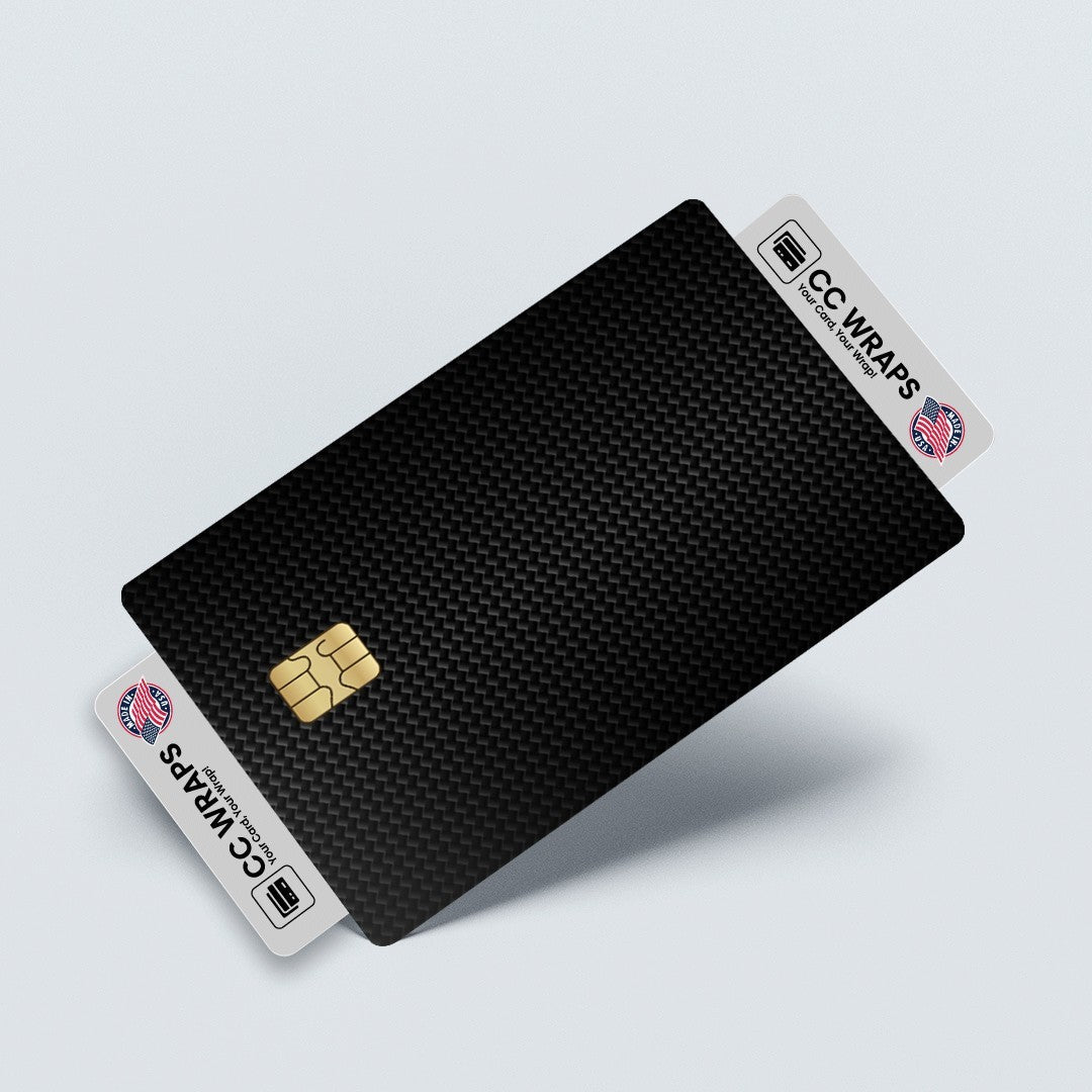 2 Pack Carbon Fiber Credit Debit Card Sticker Vinyl Decal Skin Matte Black Cool