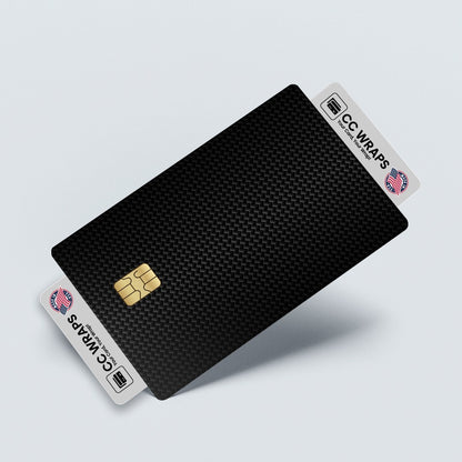 2 Pack Carbon Fiber Credit Debit Card Sticker Vinyl Decal Skin Matte Black Cool