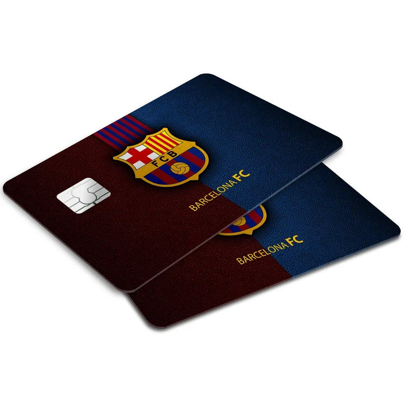 2 Pack FC Barcelona Credit Debit Card Sticker Vinyl Decal Skin Football Design